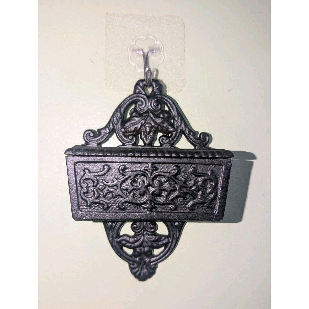 Wilton Cast Iron Match Stick Holder Wall Mount Vtg Gas Stove Accessory Kitchen